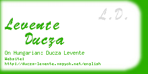 levente ducza business card